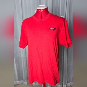 Comme des Garçon Play Crew Neck T Shirt | Men's Large | Red